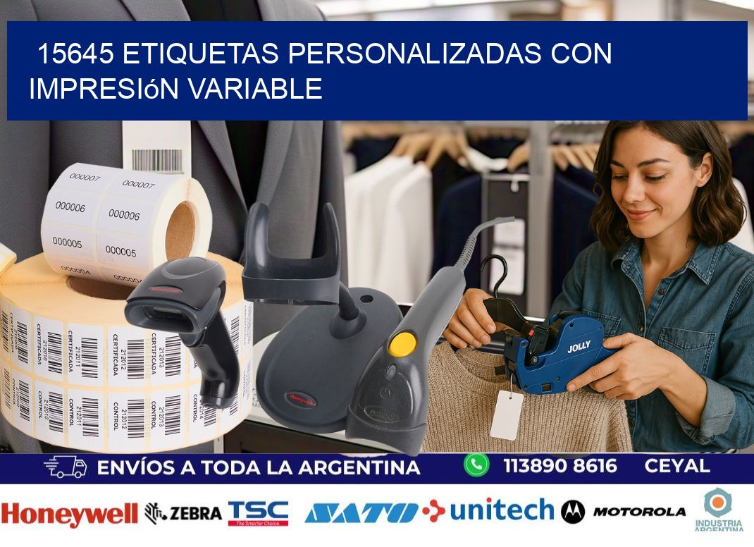15645 etiquetas personalizadas con impresión variable
