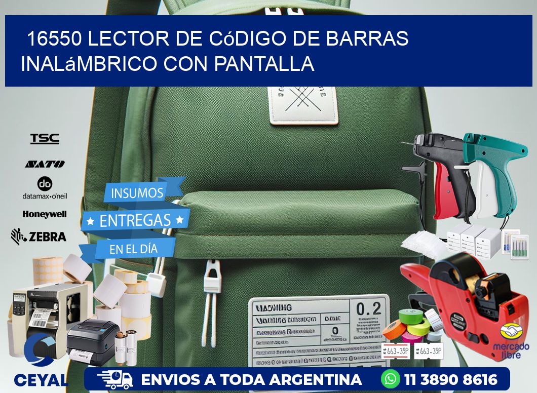16550 Lector de código de barras inalámbrico con Pantalla