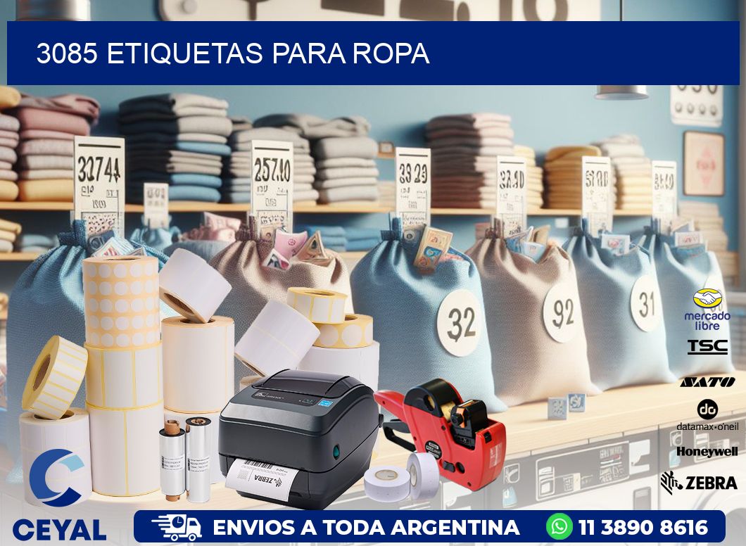 3085 etiquetas para ropa