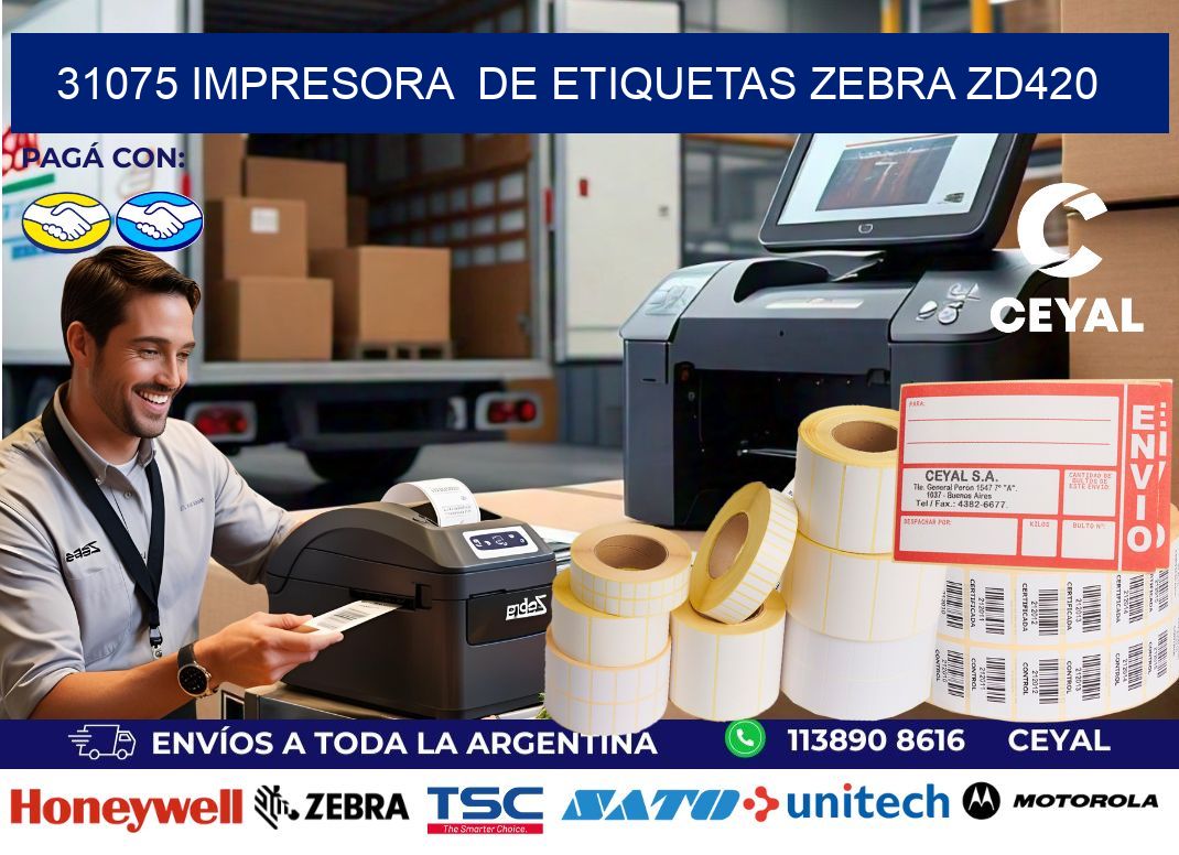 31075 impresora  de etiquetas Zebra ZD420