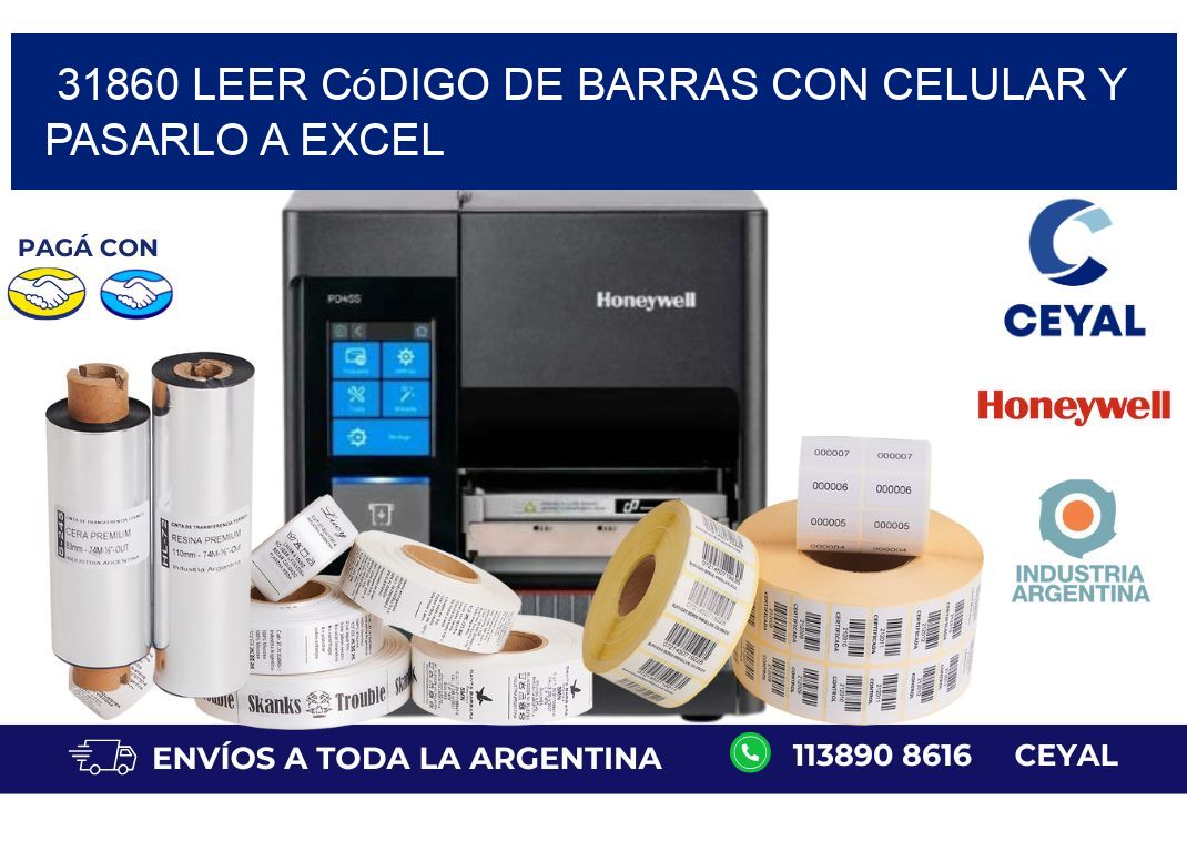 31860 Leer código de barras con celular y pasarlo a Excel