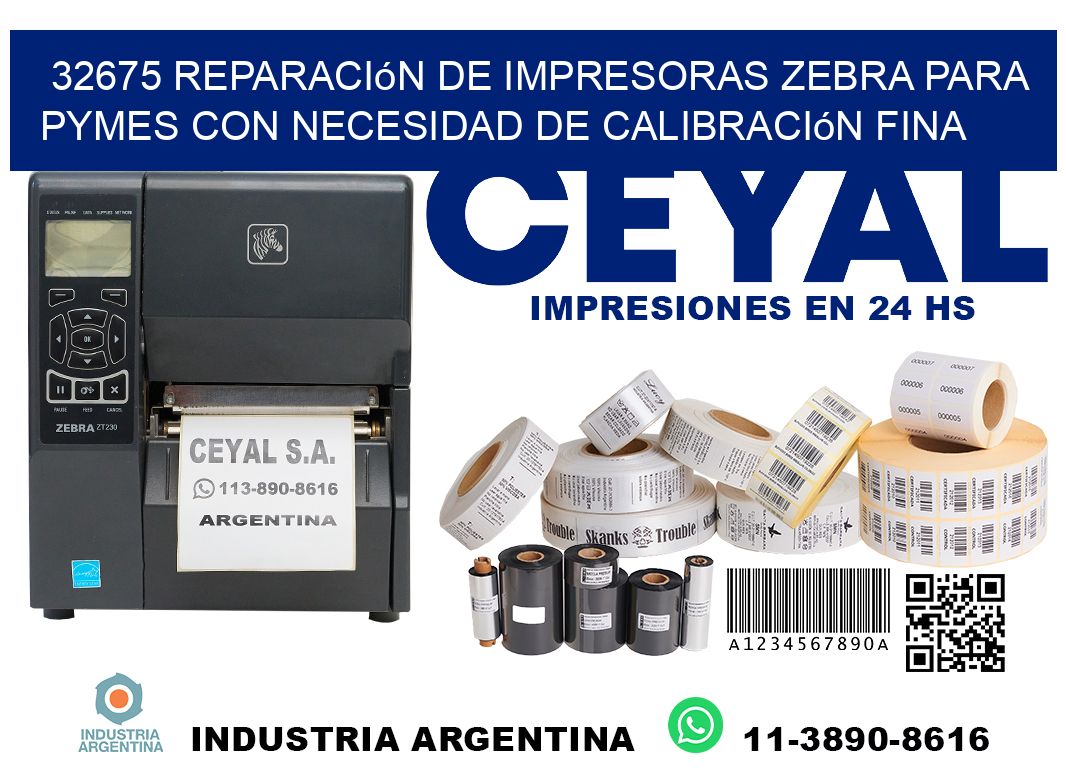 32675 reparación de impresoras zebra para pymes con necesidad de calibración fina