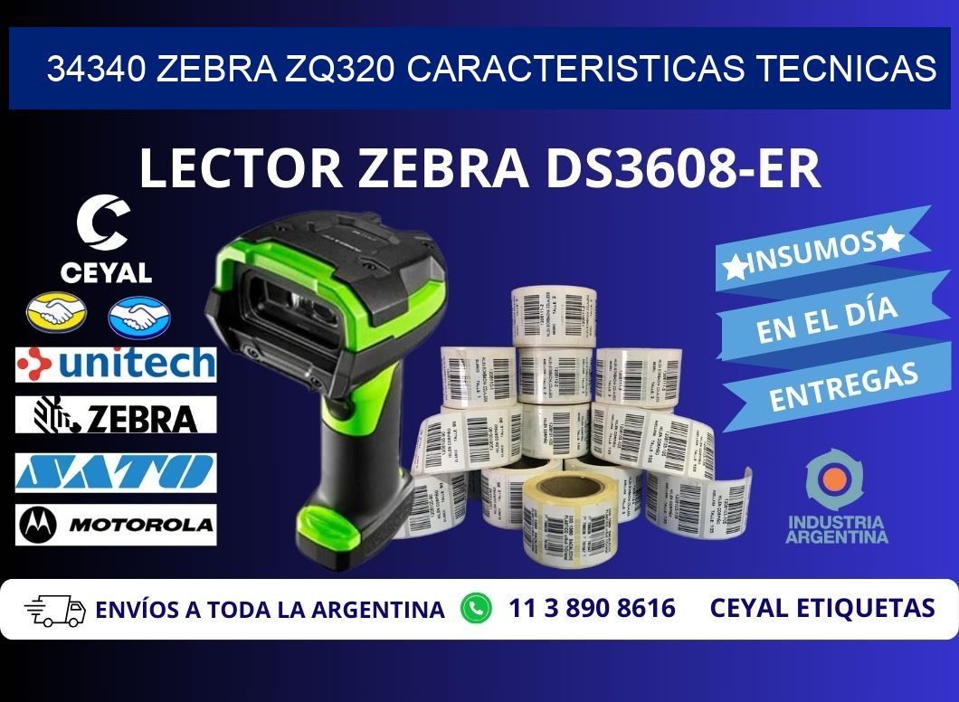 34340 zebra zq320 caracteristicas tecnicas
