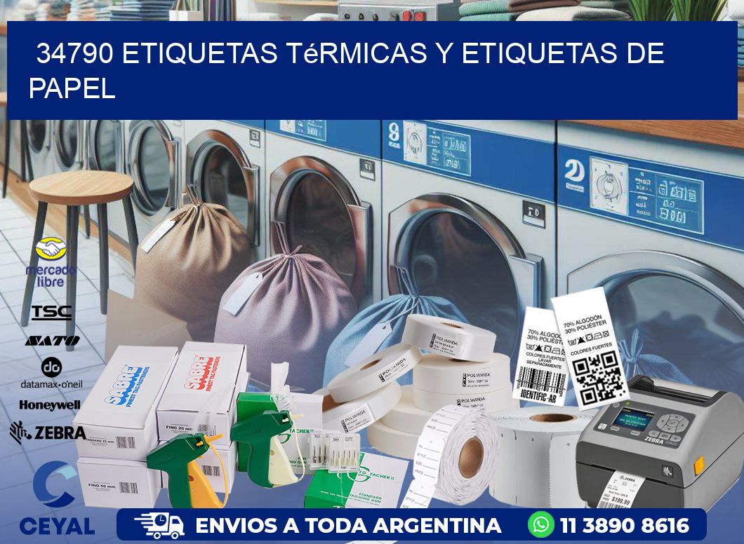 34790 etiquetas térmicas y etiquetas de papel