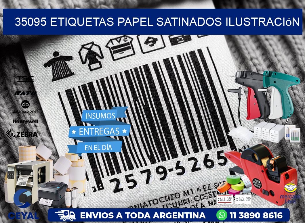 35095 etiquetas papel satinados ilustración