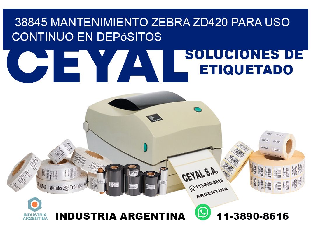 38845 mantenimiento zebra zd420 para uso continuo en depósitos