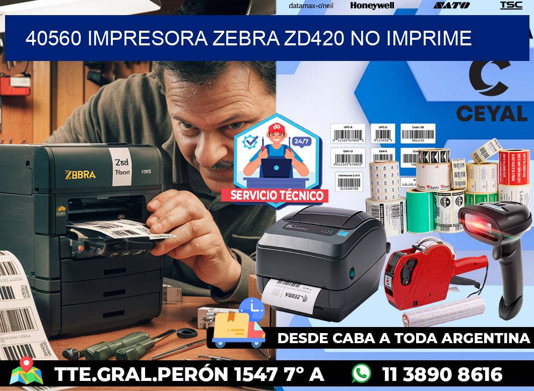 40560 Impresora Zebra ZD420 no imprime