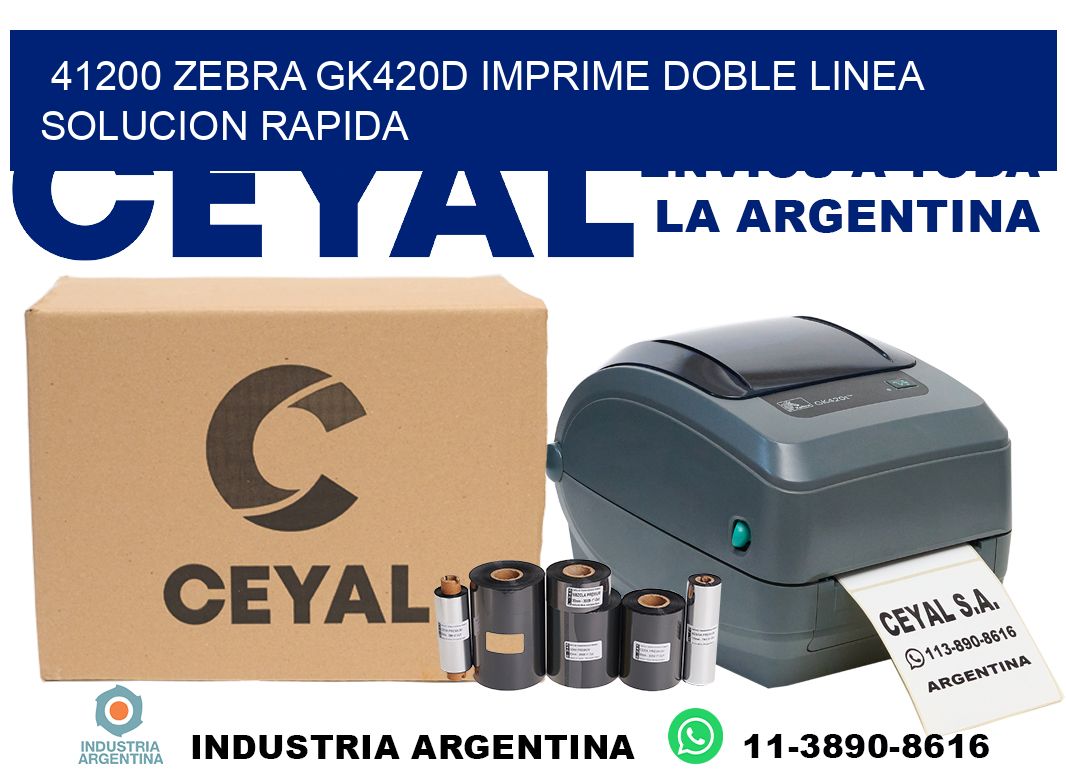 41200 zebra gk420d imprime doble linea solucion rapida