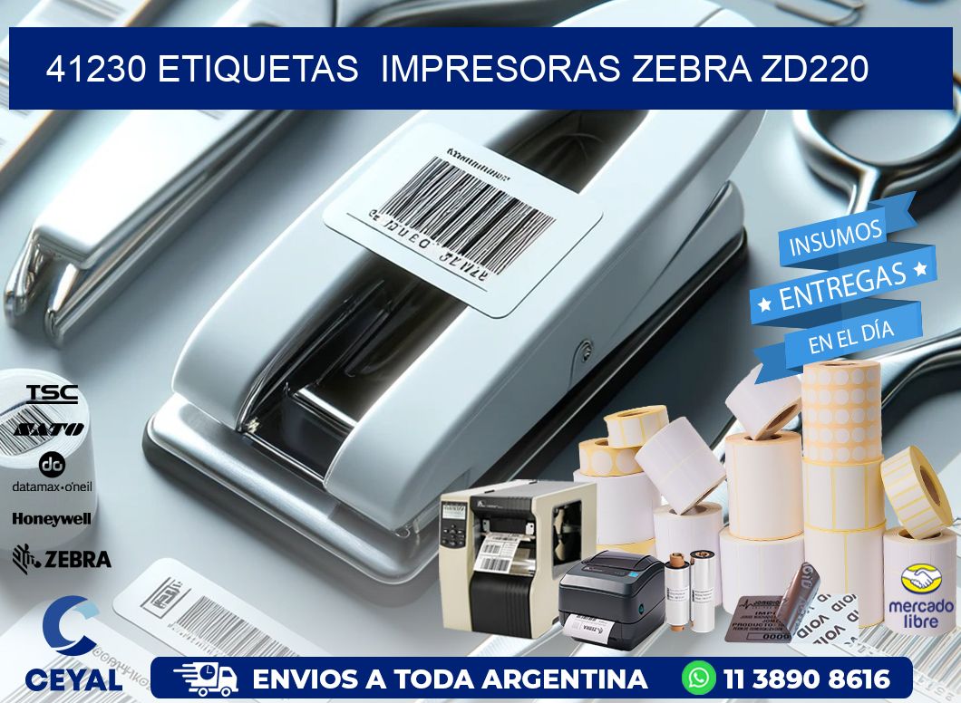 41230 etiquetas  impresoras zebra zd220