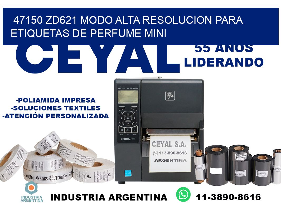 47150 zd621 modo alta resolucion para etiquetas de perfume mini
