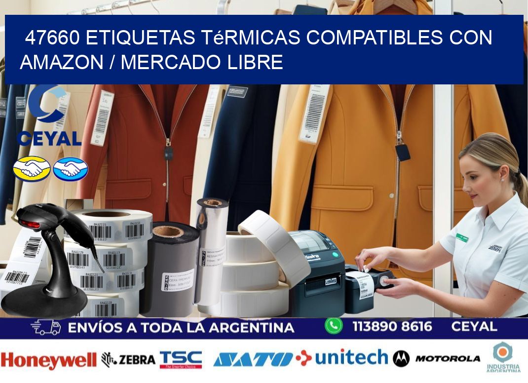 47660 etiquetas térmicas compatibles con Amazon / Mercado Libre