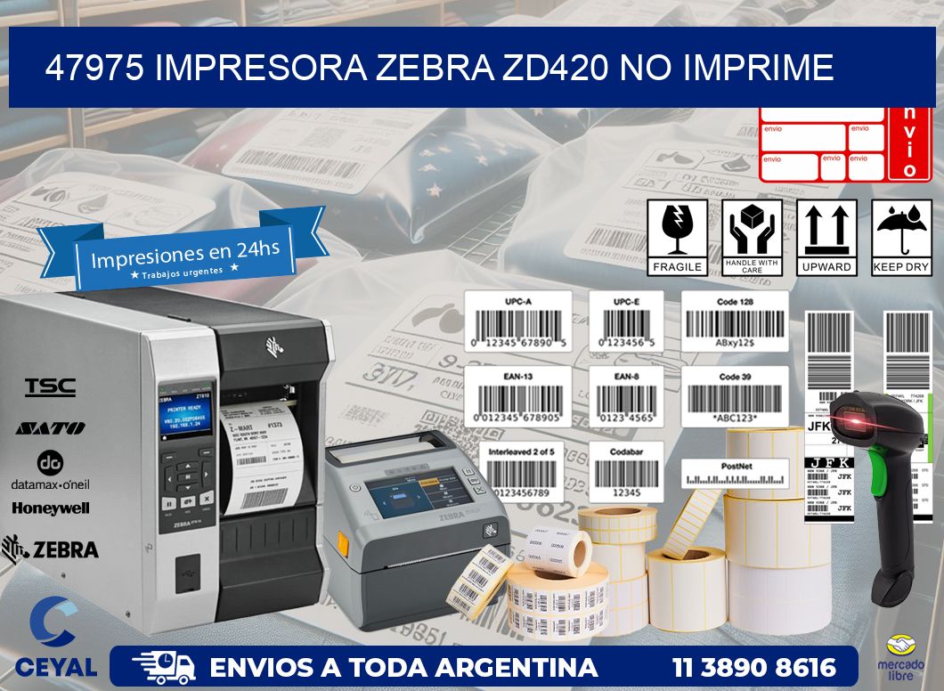 47975 Impresora Zebra ZD420 no imprime