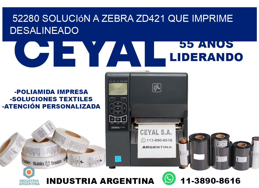 52280 solución a zebra zd421 que imprime desalineado