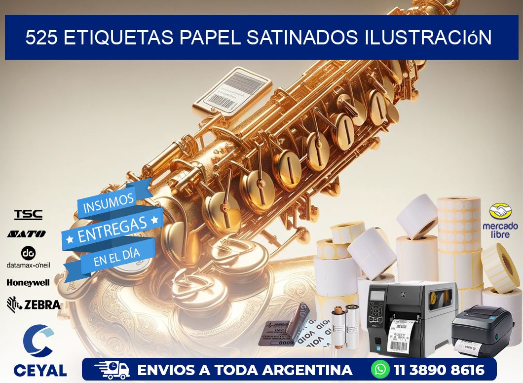 525 etiquetas papel satinados ilustración