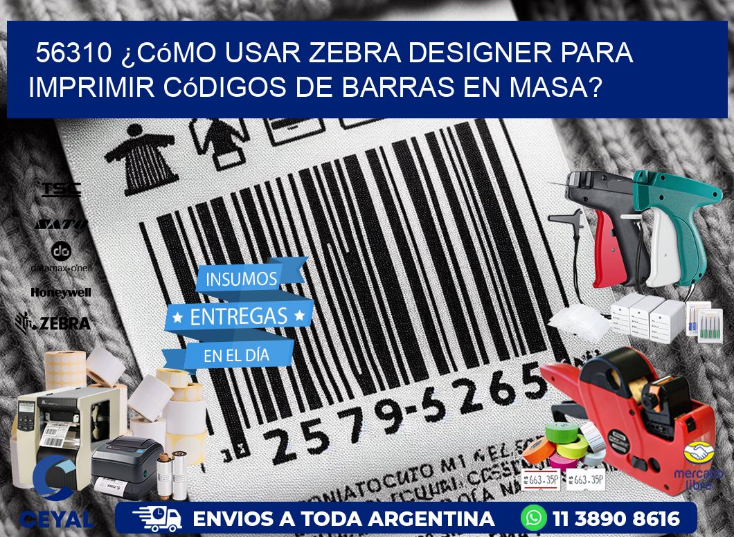 56310 ¿Cómo usar Zebra Designer para imprimir códigos de barras en masa?