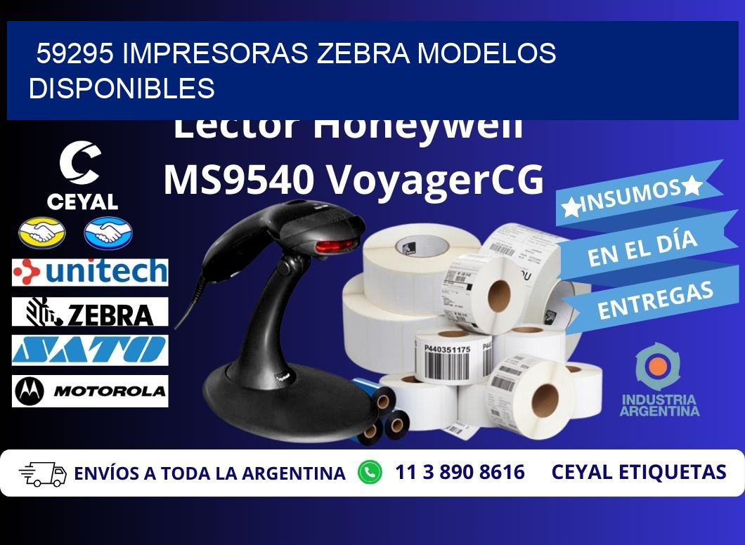 59295 impresoras zebra modelos disponibles