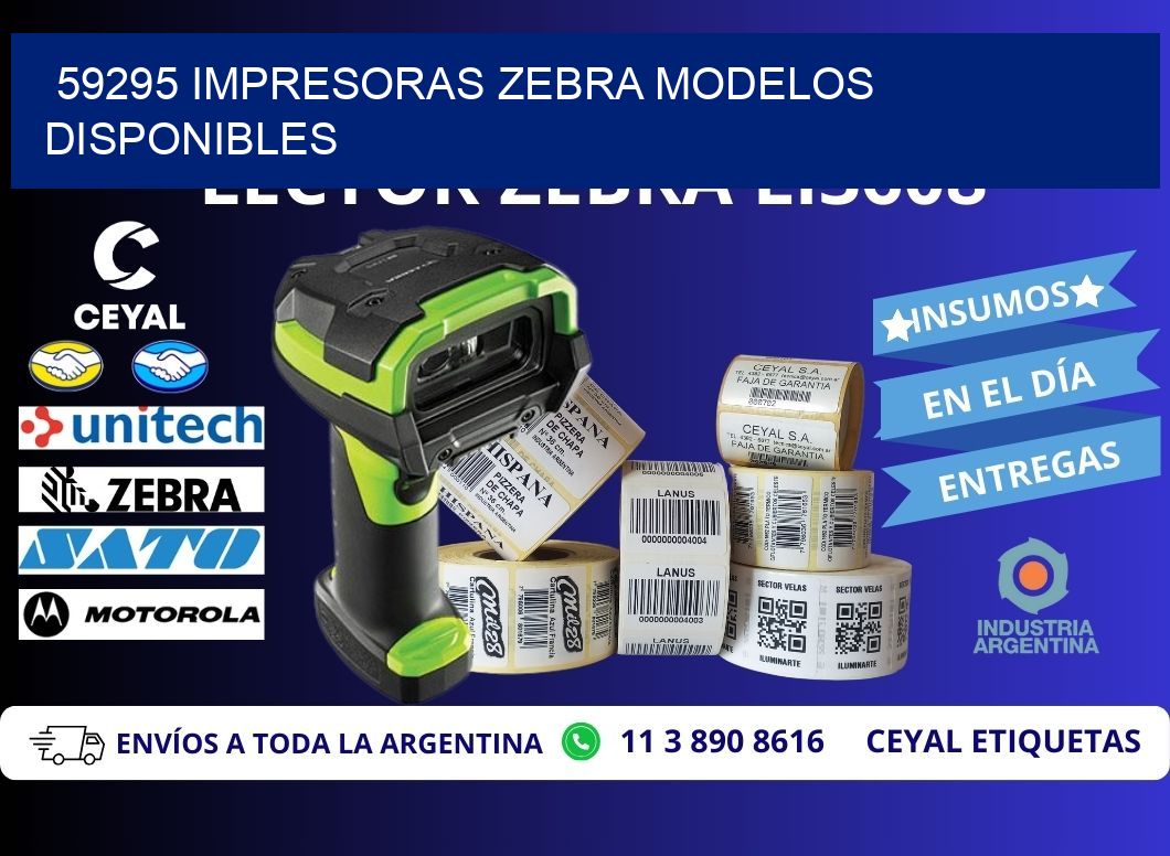 59295 impresoras zebra modelos disponibles