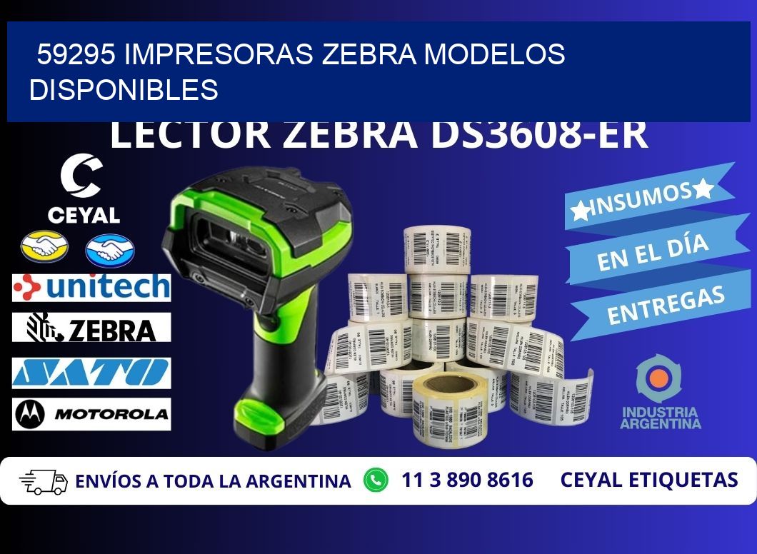 59295 impresoras zebra modelos disponibles