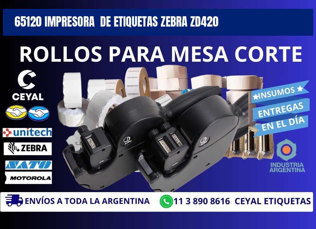 65120 impresora de etiquetas Zebra ZD420