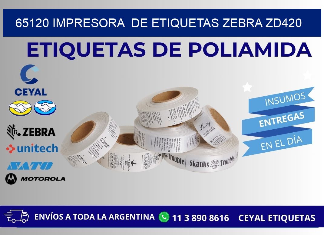 65120 impresora de etiquetas Zebra ZD420