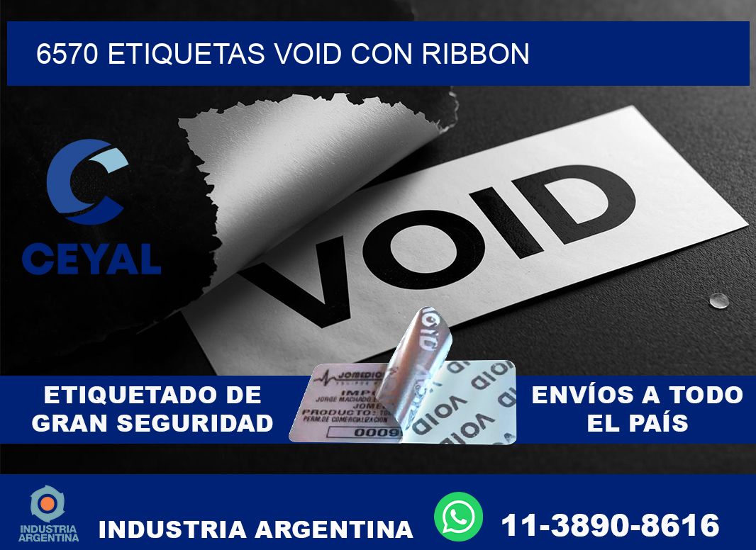 6570 etiquetas void con ribbon