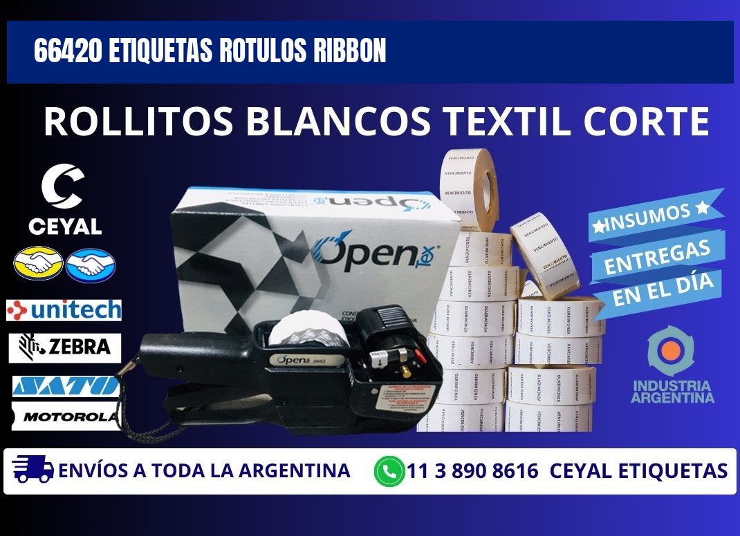 66420 Etiquetas rotulos ribbon