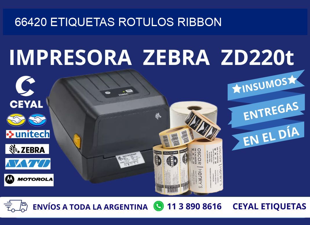 66420 Etiquetas rotulos ribbon