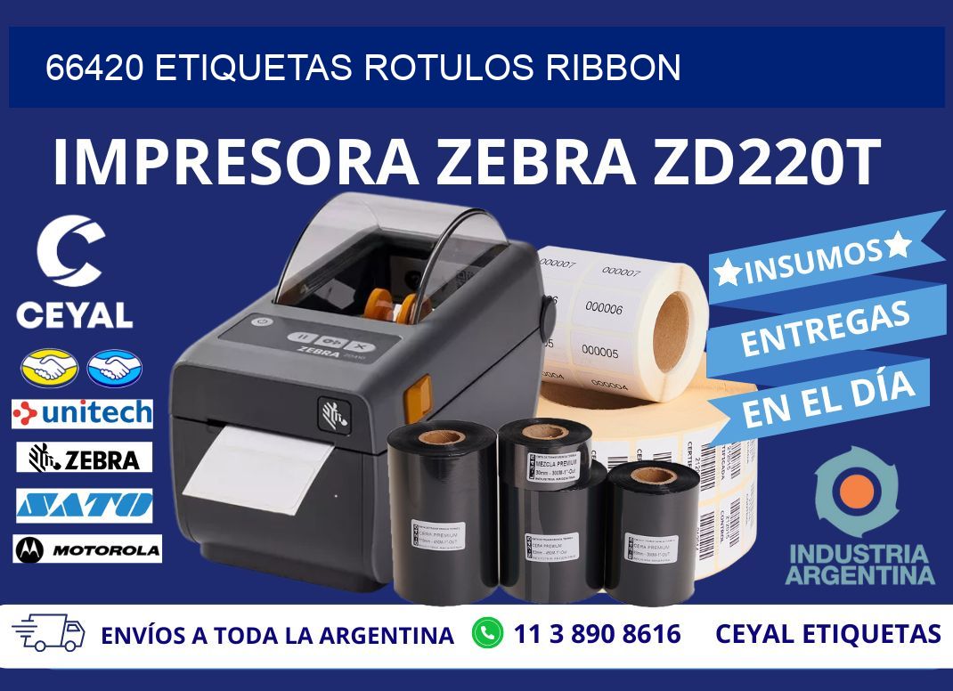 66420 Etiquetas rotulos ribbon