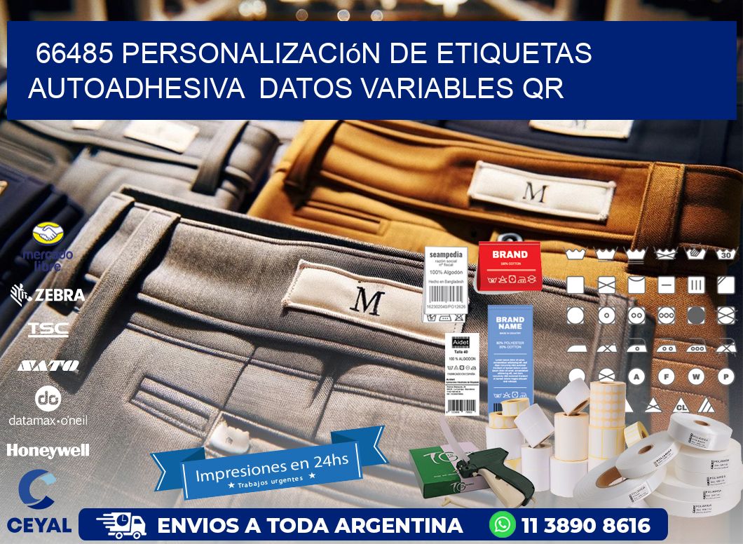 66485 Personalización de etiquetas autoadhesiva  datos variables QR