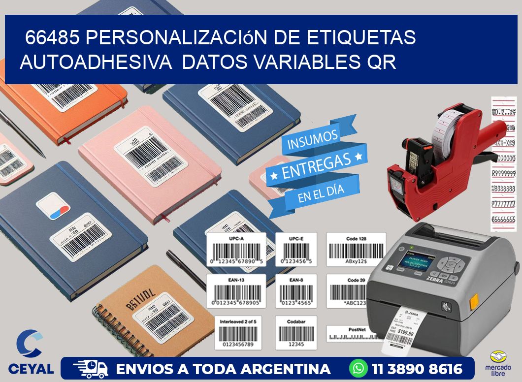 66485 Personalización de etiquetas autoadhesiva  datos variables QR