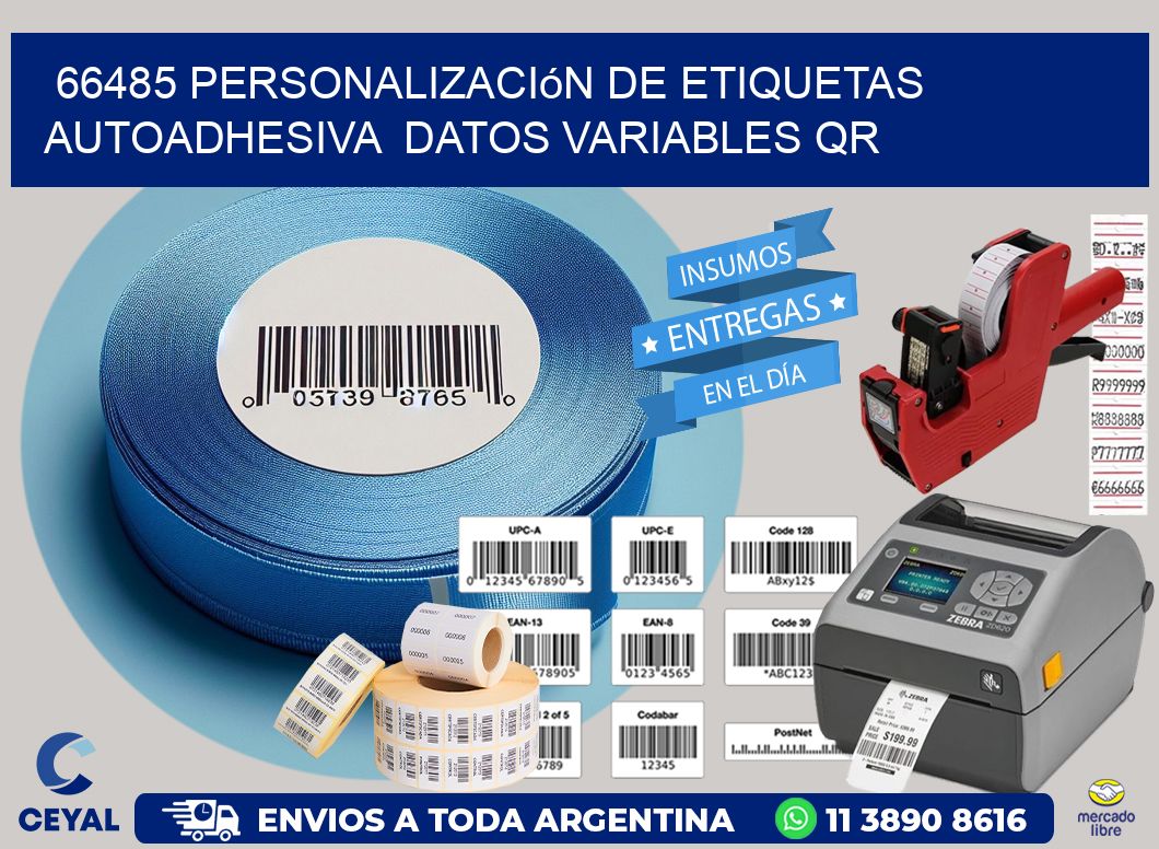66485 Personalización de etiquetas autoadhesiva  datos variables QR