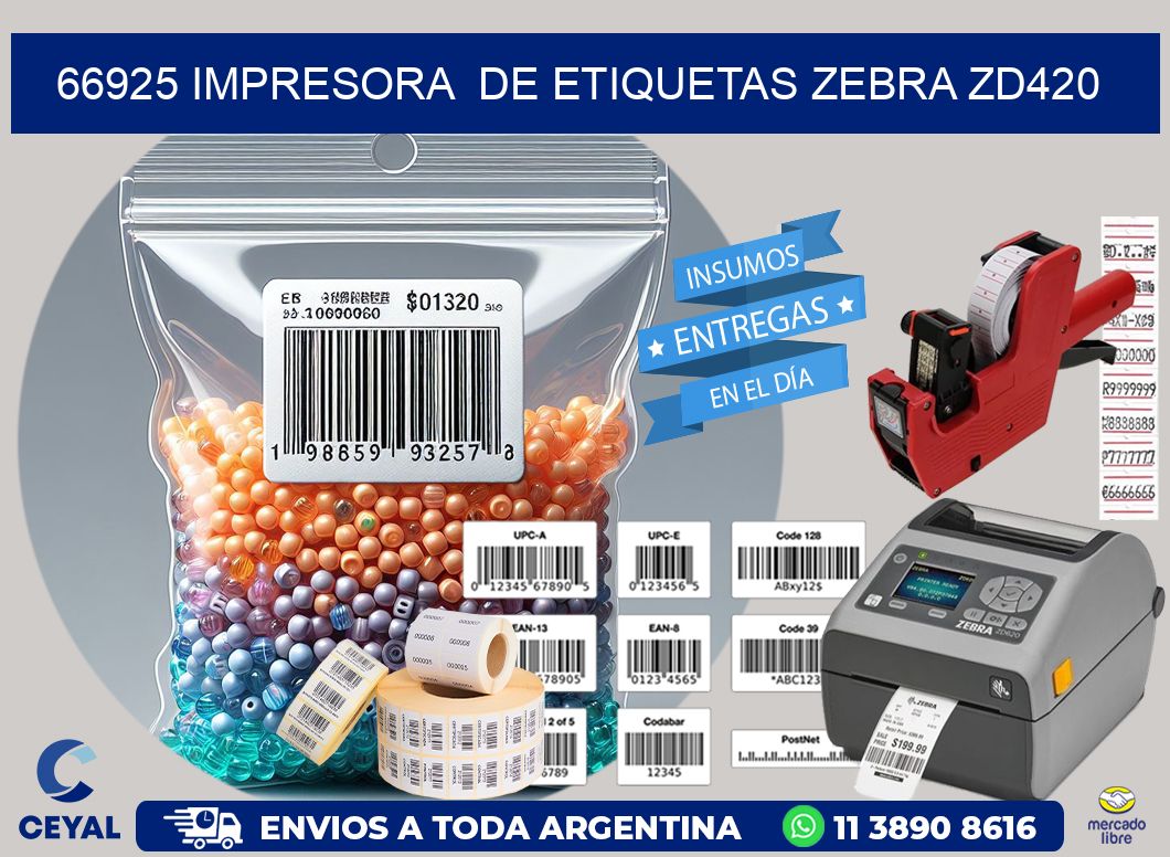 66925 impresora de etiquetas Zebra ZD420