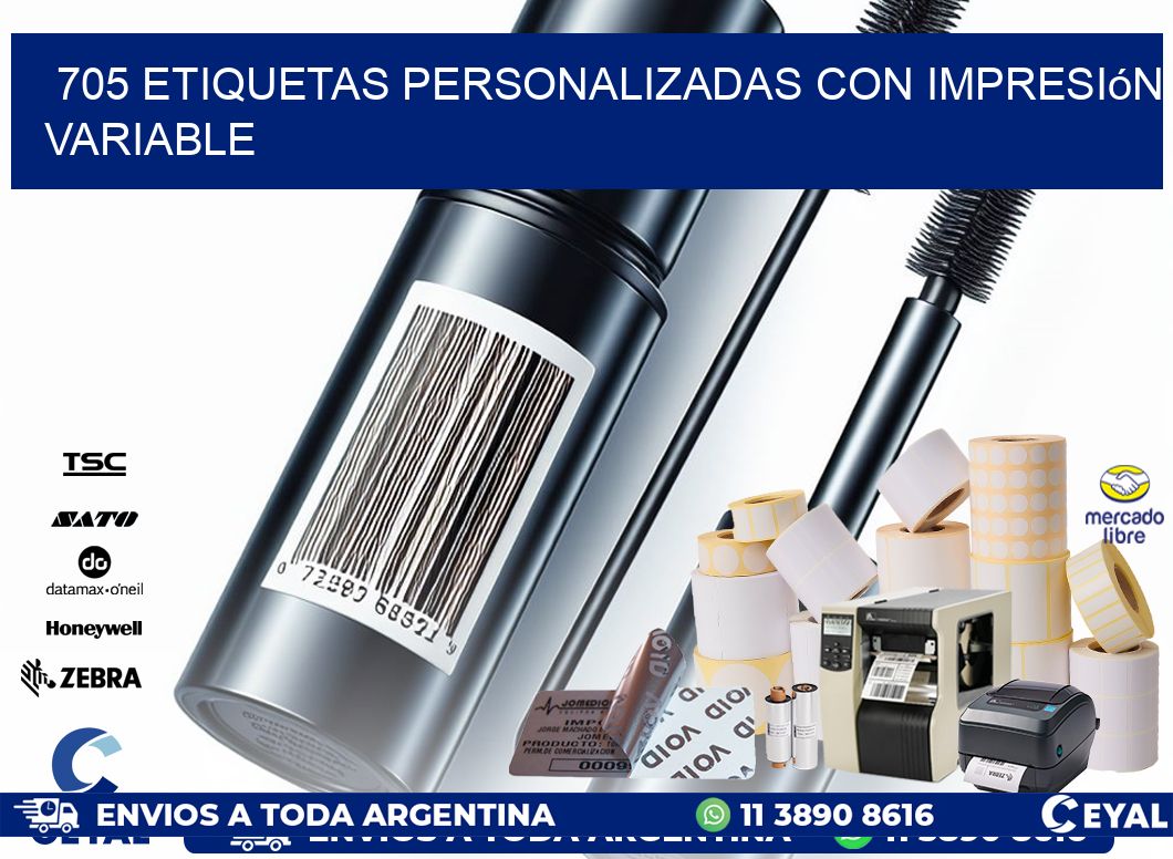 705 etiquetas personalizadas con impresión variable