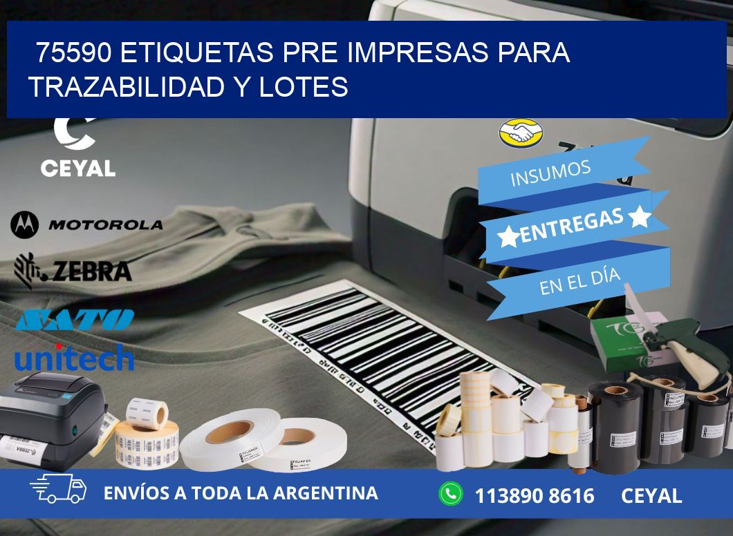 75590 etiquetas pre impresas para trazabilidad y lotes