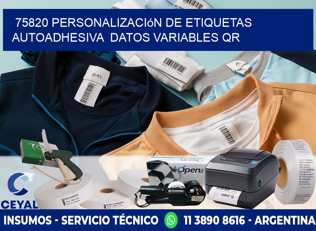75820 Personalización de etiquetas autoadhesiva  datos variables QR