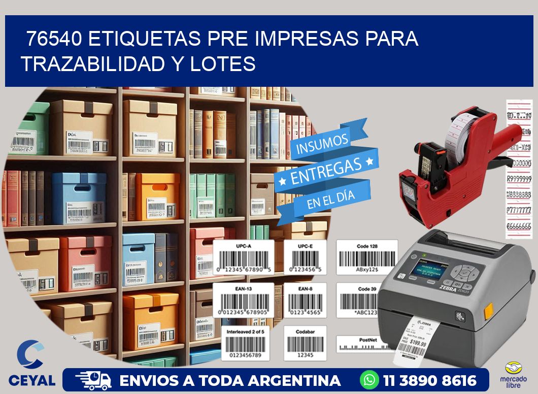 76540 etiquetas pre impresas para trazabilidad y lotes