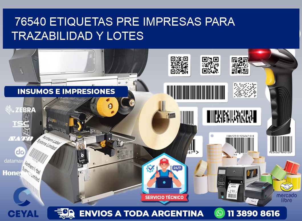 76540 etiquetas pre impresas para trazabilidad y lotes