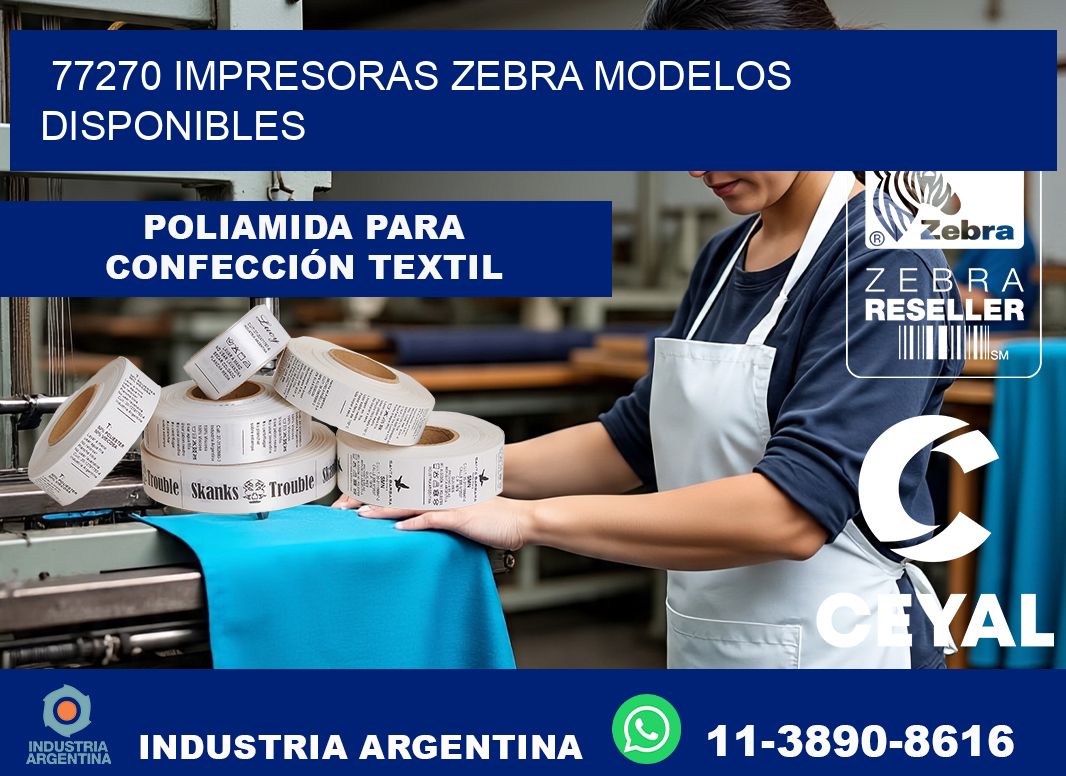 77270 impresoras zebra modelos disponibles