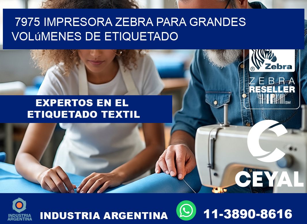 7975 impresora Zebra para grandes volúmenes de etiquetado