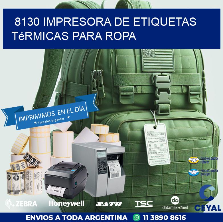8130 impresora de etiquetas térmicas para ropa