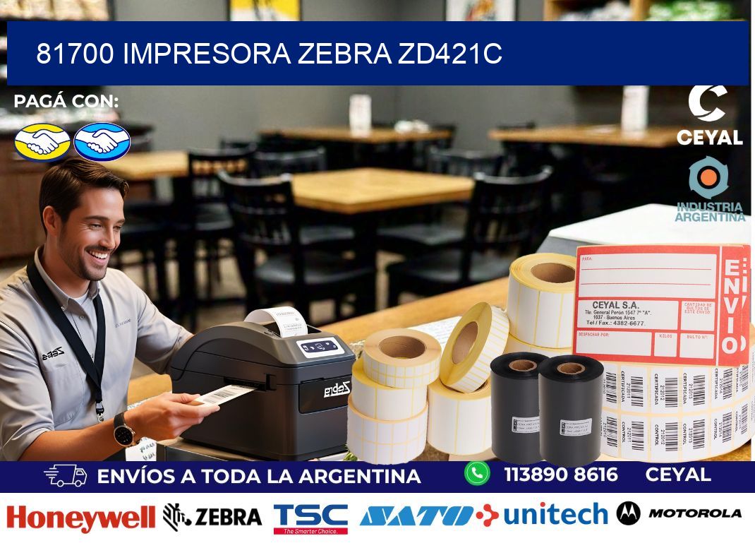 81700 Impresora Zebra zd421c