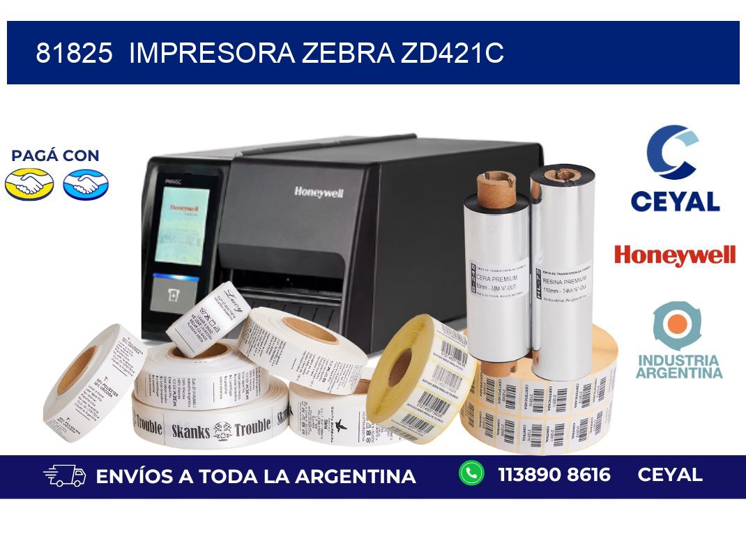 81825 Impresora Zebra zd421c