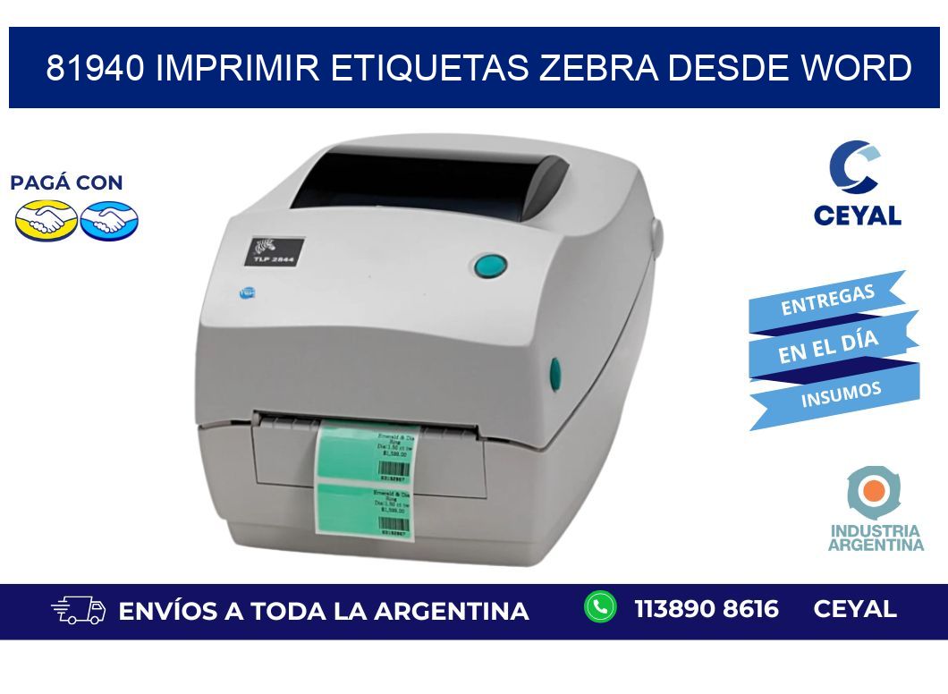 81940 imprimir etiquetas zebra desde word