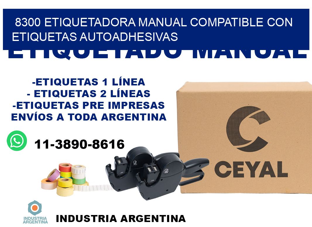 8300 etiquetadora manual compatible con etiquetas autoadhesivas