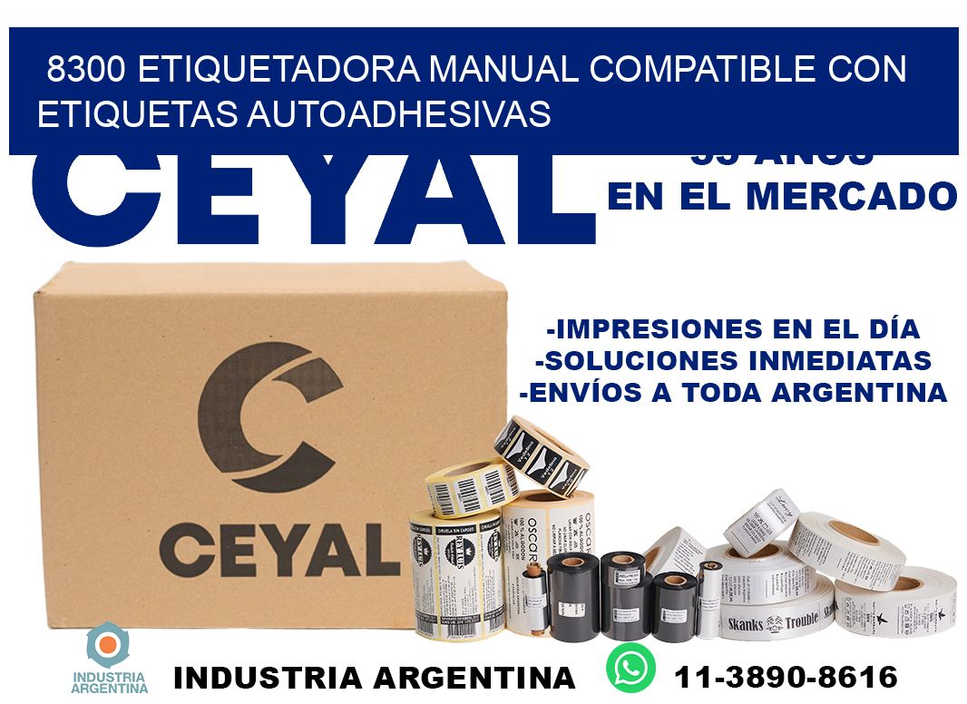 8300 etiquetadora manual compatible con etiquetas autoadhesivas