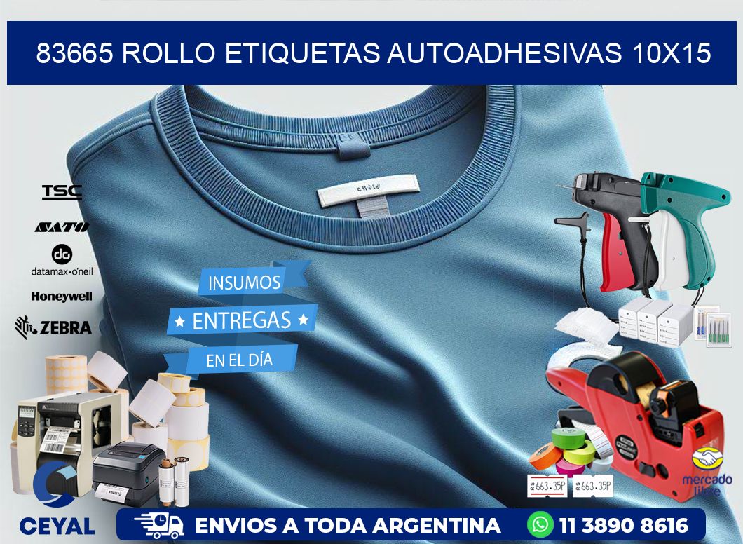 83665 Rollo Etiquetas autoadhesivas 10x15