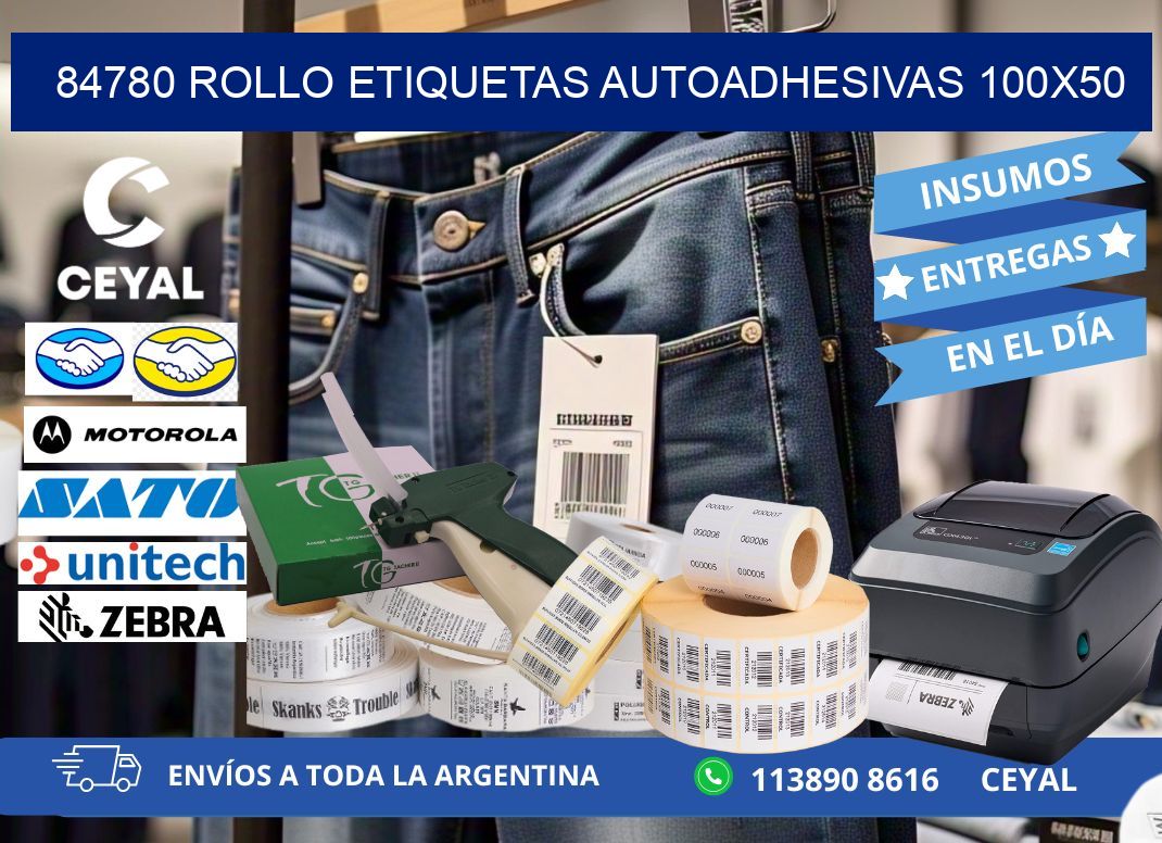 84780 Rollo Etiquetas autoadhesivas 100x50