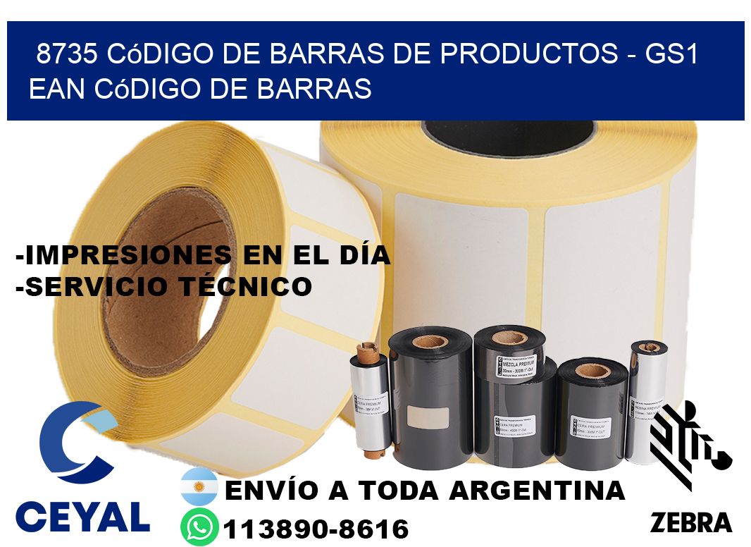8735 Código de Barras de productos - GS1 ean Código de Barras