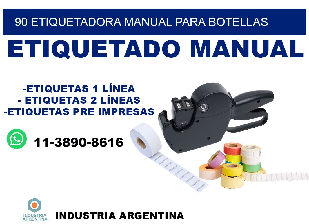 90 etiquetadora manual para botellas