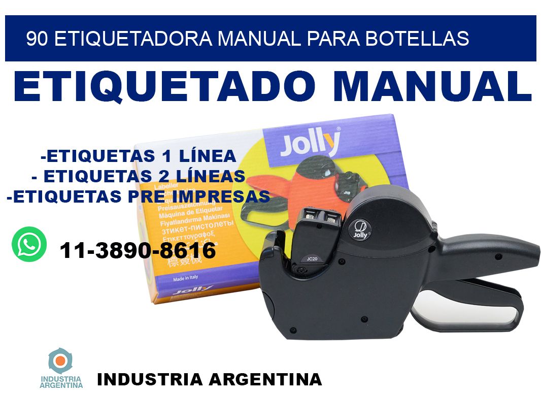 90 etiquetadora manual para botellas